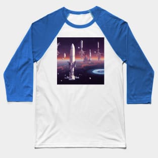 Interplanetary Spaceport Baseball T-Shirt